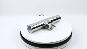 19MM-25MM White Fishing Rod Holders Stainless Steel 360 Degrees Rotation Clamp on Marine Hardware Adjustable Boat Accessories