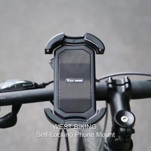 West Biking | WEST BIKING 360° Rotating Self-Locking Phone Holder Anti-Shake Bicycle Mount for Handlebar & Rearview Mirror with 5.4-7.5" Phone