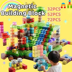Magnetic Building Blocks My World Blocks DIY Variety Magnet Cube Building Block Educational Toys