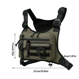 Adjustable Chest Bag Running Vest Pack Anti-Theft Chest Bag For Men Motorcycle Riding Fishing Outdoor Hiking Camping