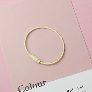 พวงกุญแจ DIY สีลูกกวาดอุปกรณ์เสริมเครื่องประดับห่วงลวดเหล็กหลากสีแบบอินสตาแกรมสำหรับสาวๆห่วงกุญแจ