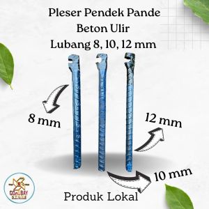 Pleser Besi Beton Ulir Pendek Pembengkok Lubang Diameter 8 10 12 mm