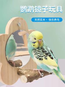 Parrot Pepper Mirror Platform Toy & Xuanfeng Tiger Skin Peony Bird Cage Stand: Enhancing Your Parrot's Environment