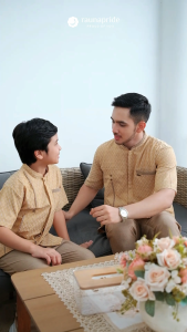 Rauna Pride - Baju Keluarga Muslim - Sarimbit Serayu Taupe