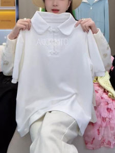 Elegant Retro White Short Sleeve T-Shirt Womens plus Size Chinese Style Button up Top Summer New Arrival Casual Comfortable