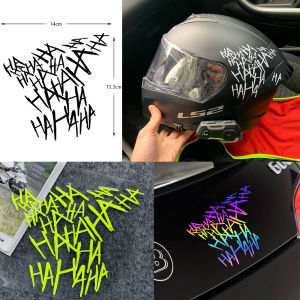 Motorcycle Refletor Sticker HAHAHA Motorcycle Helmet Car Stickers Moto Auto Decal Funny JDM Vinyl on Car Styling