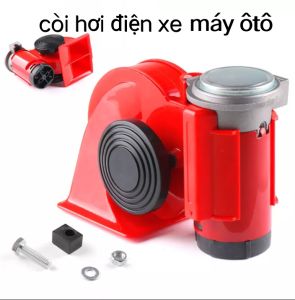 bộ còi hơi điện cho xe máy và ô tô âm thanh cực lớn DC12V-24V hàng bao chất