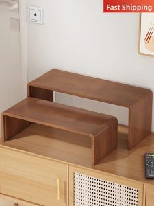 QINQI | U-shaped Solid Wood Display Desktop Organizer