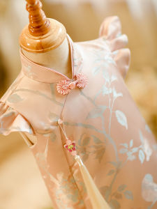 Birthday Party Cheongsam Baby Girl Infant New Chinese Style Zhuazhou Pink Small Cheongsam Cheongsam Classy Birthday Princess Dress Tang Suit Summer