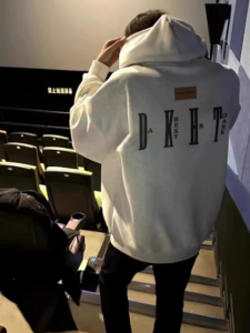 American Style Cleanfit Grey Hoodie Jacket Mens 2024 Autumn New Couple Style Loose Fit Overhead Youth Fashionable