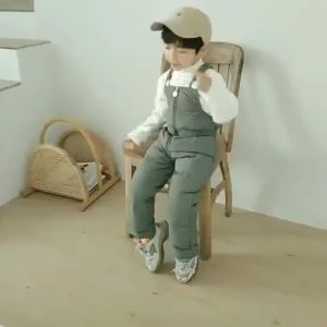 Winter Warm Overalls Autumn Girls Boys Thick Pants Children Jumpsuit High Quality Kids Ski Down Trousers 1-5 Years