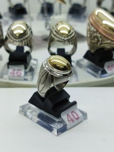 cincin peria badar emas natural pyrite