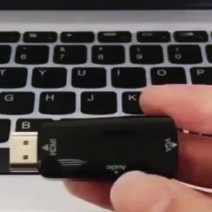 1080P HDMI Compatible VGA Converter with 3.5mm jack Audio Cable Suitable for TV PC HD for Computers and Display Projectors