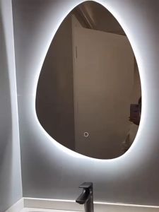 -SG Seller-READY STOCK Smart led mirror/water drop mirror/frameless bathroom mirror/irregular shaped mirror/Wall mirror