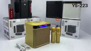 SU-YOSD YS223 Wireless Karaoke Speaker With Two Wireless Microphone Karaoke Family KTV BLUETOOTH