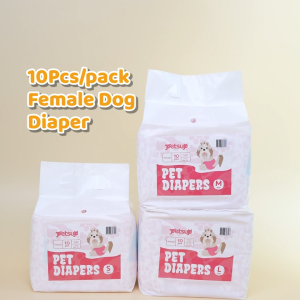 Petsup Female Disposable Pet Diapers Fast Absorption Leak Proof Protection with Odor Control Soft Secure Fit Ideal for Heat Incontinence Recovery Travel House Training and Everyday Care for Female Dogs & Cats