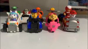 Cartoon Plastic Toy Set 9PCS Paw Patrol Pull Back Toy Car Toys For Kids Christmas Toy Gifts