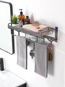 Easy Install Wall Mounted Folding Towel Rack