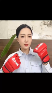 Găng tay đấm bốc sanda boxing hở ngón tập võ thuật muay thai cho nam nữ