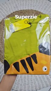 Baju anak laki laki karakter binatang kartun TIGER Hijau sampurna tua bahan katun premium 30s