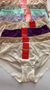 5 Quần lót nữ lưng vừa gợi cảm bằng vải mềm đũng cotton thiết kế che hông kẻ sọc thoáng khí kiểu số 020