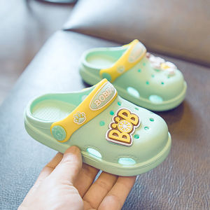 Bobdog Childrens Clog Shoes Anti-Slip Indoor Outdoor Summer Slippers Toddler Boys Girls 1-3 Years Old Comfortable Breathable Footwear