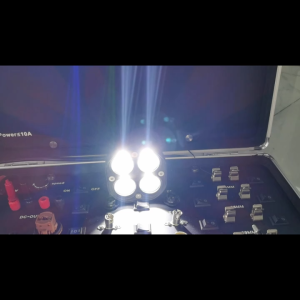 ไฟฟลัดไลท์ LED โคลเวอร์3นิ้วสำหรับรถบรรทุก/รถจักรยานยนต์/อุปกรณ์หนัก-กันน้ำสีขาวและสีเหลือง60วัตต์ IP69K กันการสั่นสะเทือนไฟทำงานกับเลน