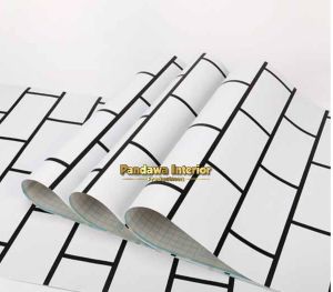 Wallsticker wallpaper dinding stiker dinding motif Bata putih