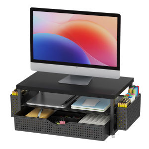 [Vktech] Ergonomic Laptop Riser with Multi-Functional Storage and Pen Holders for Improved Posture