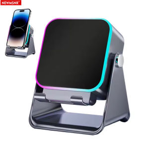 Newmsnr | (upgrade)5 In 1 Auto-induction Wireless Induction Speaker 8 RGB Light Phone Stand Surround Sound Portable Bluetooth Phone Holder