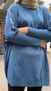 Diera Batwing Knit Blouse Oversize - Blouse Oversize