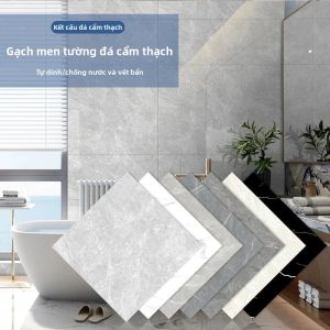 10 Chiếc PVC Dán Tường Giả Gạch Men Chống Thấm Nước Nhà Bếp Phòng Tắm Trang Trí Phong Cách Hiện Đại Tự Dán Đá Cẩm Thạch Hoa Văn