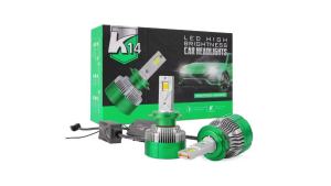 K14 APP Control Car led H7 Canbus H1 H3 H4 H11 9005 9006 HB3 HB4 Tricolor Led Fog Light Headlights 12V Universal for Automobile