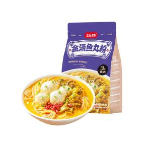 Healthy Delicious Wuyu Fish Noodles Mini Pot Convenient Instant Food Whole Grain Green Nutrition Fish Ball Noodles Soup Mix