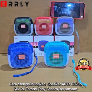 ERRLY A013 Speaker Bluetooth Portable LED RGB Lighting Speker TWS 2 IN 1 + Stand Hp Power Bass