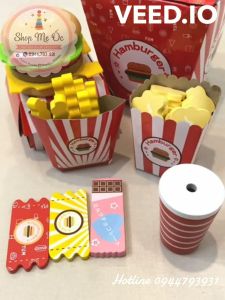 Đồ chơi gỗ - Set đồ ăn nhanh Humberger