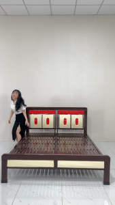 GIƯỜNG SẮT CHÂN HỘP VUÔNG CỨNG CÁP SẮT DÀY DẶN