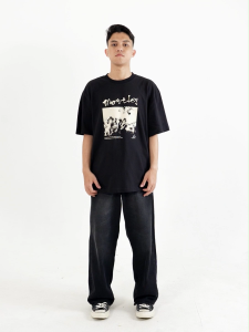 Moutley Kaos Pria Lengan Pendek Oversized Fit Katun 20s Crowd OL-CM170325