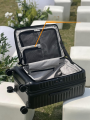 New Lightweight Front Opening Carry-On Luggage 20 Inch Travel Suitcase with Password Lock Fashionable Trendy Polyester Material. 
