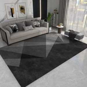 VIKAMA 1pc 100*200 Simple Geometric Luxury Style Crystal Velvet Living Room Cloakroom Waterproof Large Carpet Home Decor