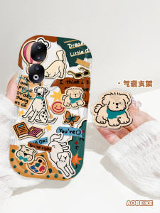 Creative Cartoon Honor 100 Phone Case Men Women Transparent Anti-Fall Milk Cream Pattern Silicone Protective Cover for Huawei 90 80