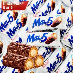 JinDa Max5 Peanut Heart Chocolate Bar 30 Pieces Long Bar Candies Snacks Leisure Food (Substituted Cocoa Butter)