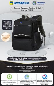 LETOPO | Ergonomic Light Capacity School Bag