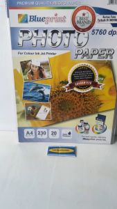 PHOTO PAPER KERTAS FOTO PHOTO GLOSSY 230GRAM 5760dpi EXTRA WHITE A4