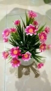 DRPT32 Pot Tanaman Hias Bunga Hias Plastik Ornamen Pot Bonsai Artificial Flower Decoration