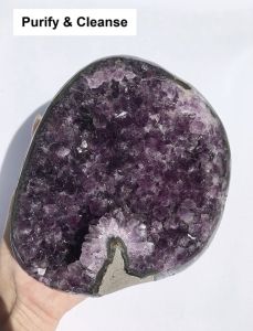 Purify & Cleanse Đá Thạch Anh Tím Tinh Thể 1649 gram Amethyst Cluster Healing Stone Medition Decoration Phong Thuỷ Trang Trí Nhà Cửa