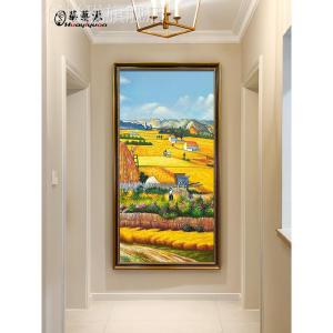 European Style Pure Hand-Painted Oil Landscape Decorative Artwork for Living Room Entranceway Corridor Restaurant Wall