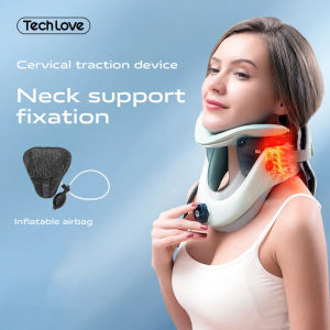 Tech Love Cervical Traction Fixator Home Stretching Physiotherapy Instrument Cervical Support Cervical Correction Special Therapeutic Apparatus Authoritative Agency Certification Upgraded version