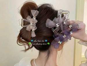 Kẹp tóc 3 nơ 11cm