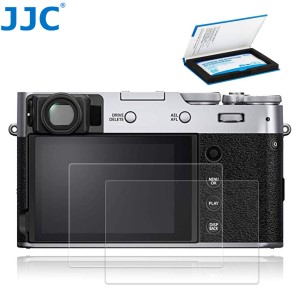 JJC 2 Pack Screen Protector for Fujifilm X100VI X100V X-T4 X-E4 Ultra-Thin Anti-Scratch 9H Hardness Tempered Glass Protector